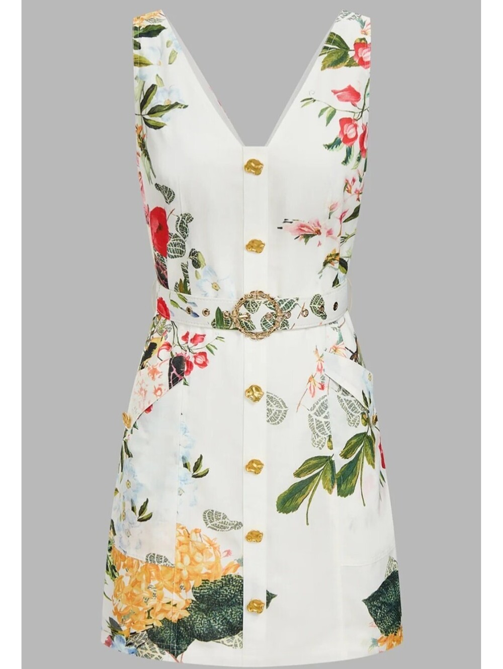 NWT Commence Floral Tropical Sleeveless Mini Dress Travel Resort Beach Medium